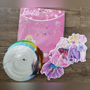 Barbie Birthday Decoration Set - Pink, Silver, Multicolor